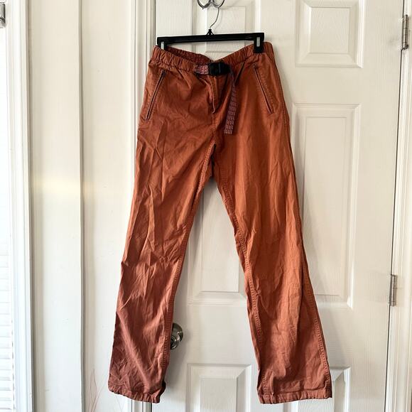 Gramicci Pants - Gramicci Burnt Orange Brick Belted Outdoors Casual
Pants Women 4 Straight Leg